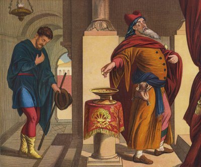 El fariseo y el publicano de Julius Schnorr von Carolsfeld
