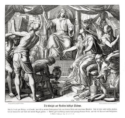 La Reina de Saba honra al Rey Salomón de Julius Schnorr von Carolsfeld