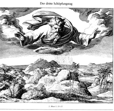El tercer día de la creación de Die Bibel in Bildern, 1852-1860 de Julius Schnorr von Carolsfeld