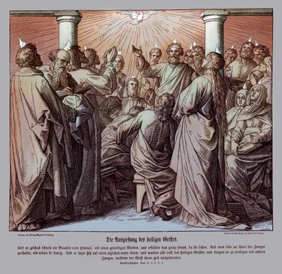 Los apóstoles se llenan del Espíritu Santo, Hechos de Julius Schnorr von Carolsfeld