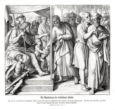 La división de la tierra prometida, Josué de Julius Schnorr von Carolsfeld