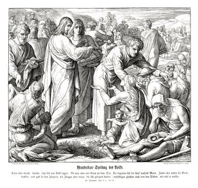 La alimentación de los 5000, Evangelio de Juan de Julius Schnorr von Carolsfeld