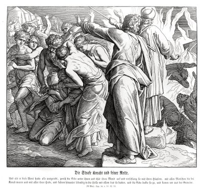 El castigo de Coré, Números de Julius Schnorr von Carolsfeld