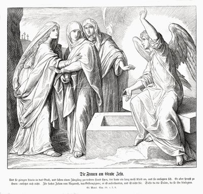 Las mujeres en la tumba de Jesús, Evangelio de Marcos de Julius Schnorr von Carolsfeld