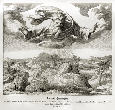 Tercer día de la creación, Génesis de Julius Schnorr von Carolsfeld