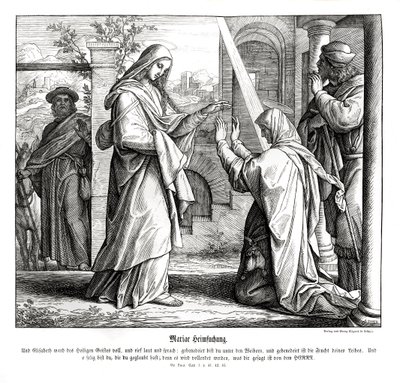 Visitación de María, Evangelio de Lucas de Julius Schnorr von Carolsfeld