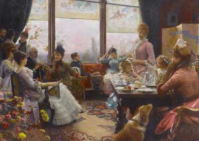 Té de las Cinco, 1883-1884 de Julius Stewart