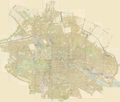 Plano general de Berlín en 44 hojas de Julius Straube