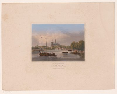 Vista de Haarlem Haarlem visto desde Noorder-Sparen (título sobre el objeto) de Julius Umbach