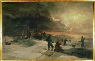 Dos oficiales austriacos, Julius von Payer y Karl Weyprecht ... (pintura sobre lienzo) de Julius Von Payer