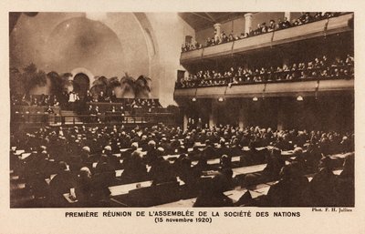 Primera reunión de la Compañía de las Naciones Unidas en Ginebra, 15 de noviembre de Jullien F. H.