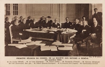 Reunión del Consejo de la Liga de las Naciones en Ginebra de Jullien F. H.