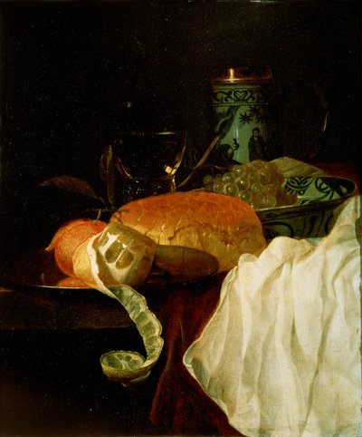 Fruta, pan y vino de Juriaen van Streeck
