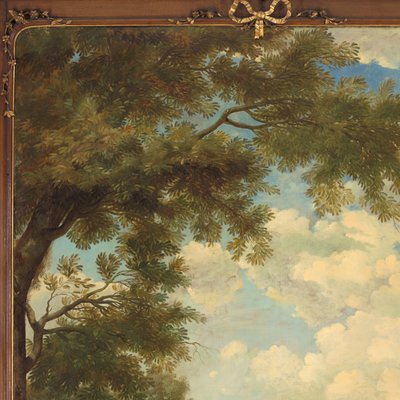 Paisaje arcádico con figuras cerca de la orilla de un río de Jurriaan Andriessen