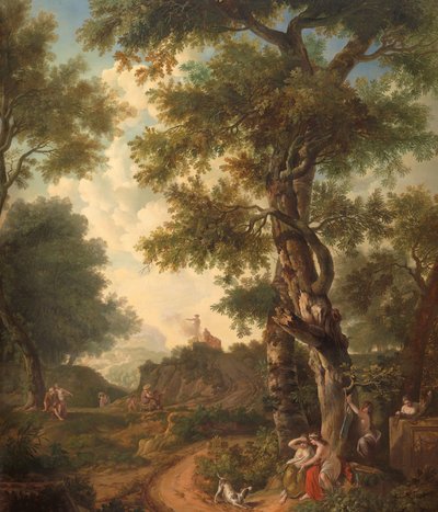 Paisaje arcádico con viajeros de Jurriaan Andriessen