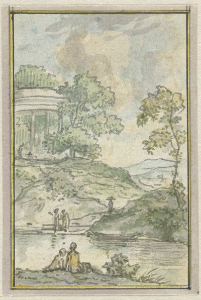 Paisaje con templo redondo de Jurriaan Andriessen