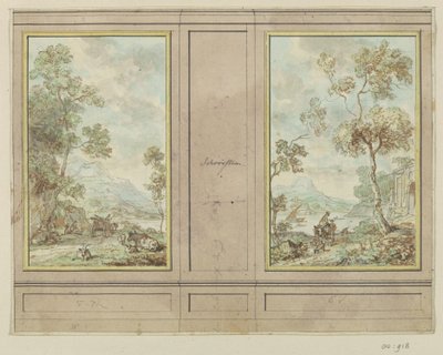 Dibujo de proyecto para una pared de habitación de Jurriaan Andriessen