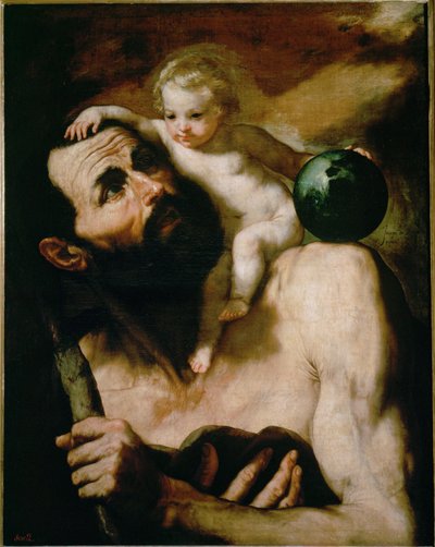 San Cristóbal ... (pintura sobre lienzo) de Jusepe de (1591-1652) Ribera