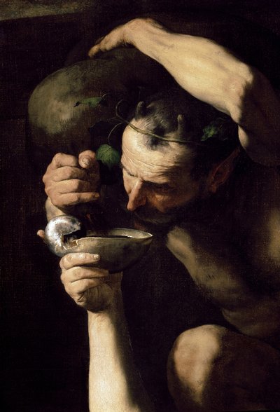Silenus ebrio, (detalle) de Jusepe de Ribera