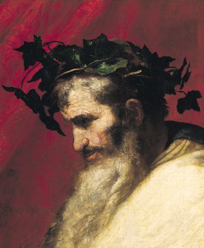 Cabeza de un anciano, fragmento del Triunfo de Baco de Jusepe de Ribera