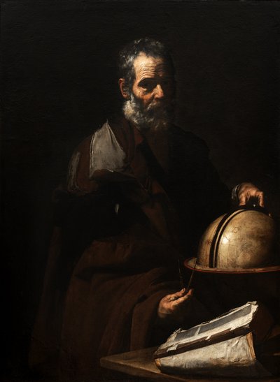 Filósofo con un globo terráqueo (¿Anaxágoras?) de Jusepe de Ribera