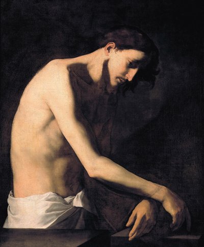 La Flagelación de Cristo par Ribera, Jose, de (1591-1652). Óleo sobre lienzo, tamaño: 99x81, c. 1620, Galería Sabauda, Turín de Jusepe de Ribera