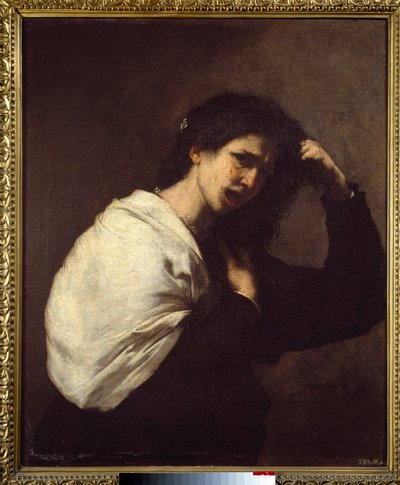 Mujer arrancándose el cabello de Jusepe de Ribera