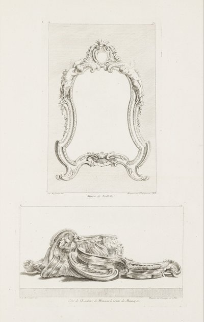 Miroir de Toillette., Mirior de toilette, 5ª Placa de Juste Aurèle Meissonnier