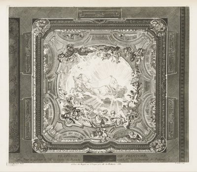 Techo de pintura; Techo del mismo gabinete, 4ta plancha de Juste Aurèle Meissonnier