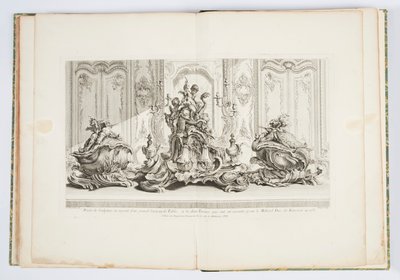 Proyecto de Escultura en Plata de un Gran Centro de Mesa y las Dos Sopera...Ejecutada para el Duque de Kingston en 1735) lámina 115 en Œuvre de Juste-Aurèle Meissonnier de Juste Aurèle Meissonnier