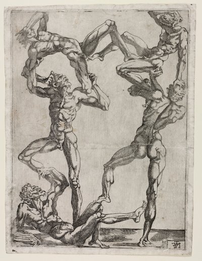 Pirámide de cinco hombres, c. 1543 de Juste de Juste
