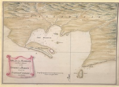 A PLAN of the HARBOUR and Parts of adjacent on the ISTHMUS of DARIEN where the SCOTCH COMPANY was settled. / I. Watson: Ingeniero: 1743. de Justly Watson
