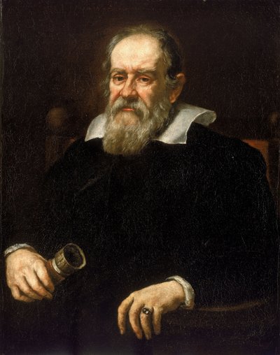 Retrato de Galileo Galilei conocido como Galileo Galileo, astrónomo italiano (1564-1642) Pintura de la escuela Sustermans. de Justus (school of) Sustermans