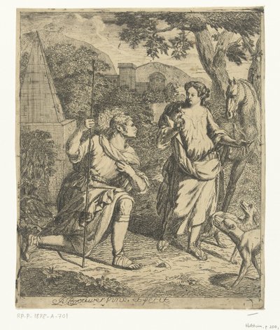 Escena pastoral pone a Granida en Daifilo de Justus Brouwer