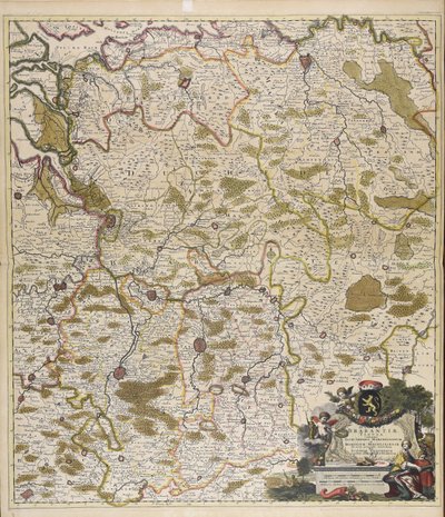 Ducatus Brabantiae tabula : continens Sacri imperii Marchionatum et Dominium Mechliniense / de novo accurate emendata per Iustinum Danckerum. de Justus Danckerts