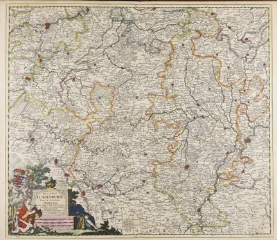 Ducatus Lutzenburgi nova et accurata tabula : cum adjacentibus provinciis et omnibus suis regionibus delineatio / per Iustinum Danckerts de Justus Danckerts