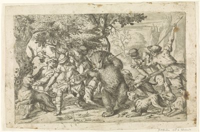 caza de osos de Justus Sadeler (possibly)