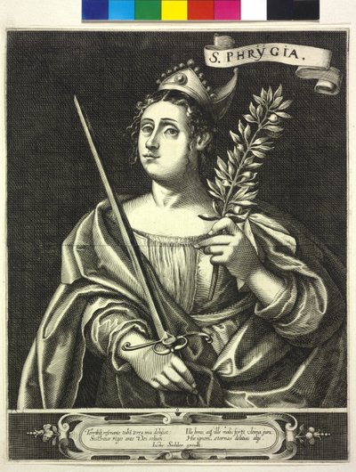 Grabado de Justus Sadeler Sibila frigia (grabado) de Justus Sadeler