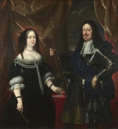 Doble retrato del Gran Duque Fernando II de Toscana y su esposa Vittoria della Rovere, años 1660 de Justus Sustermans