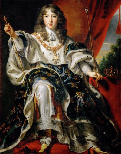 Luis XIV, Rey de Francia 1638-1715 en sus ropas de coronación de Justus van Egmont