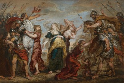 La reconciliación de los romanos y los sabinos de Justus van Egmont
