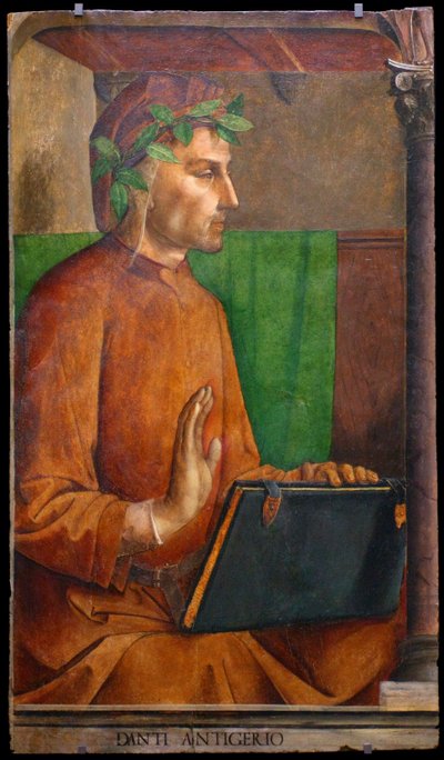Retrato de Dante Alighieri 1265-1321, 1476 de Justus van Gent