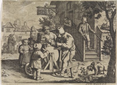afilador de tijeras de Justus van den Nijpoort