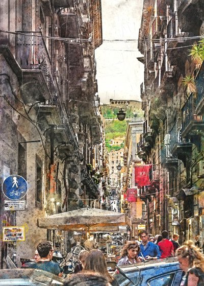 Una animada calle del casco histórico de Justyna Jaszke