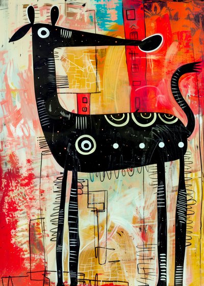 Animal abstracto y colorido de Justyna Jaszke