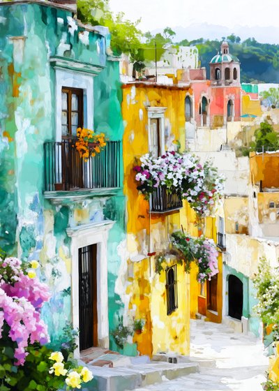 Escaleras de colores de la ciudad de Justyna Jaszke