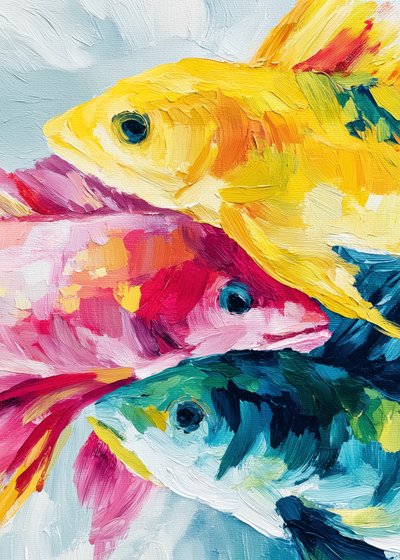 Trío de peces de colores de Justyna Jaszke
