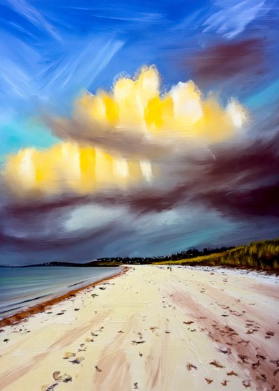 Nubes doradas sobre la playa de Justyna Jaszke