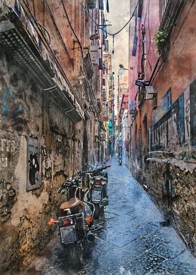 Callejón de una ciudad histórica europea de Justyna Jaszke