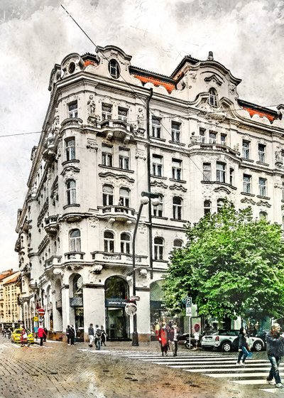 Rincón ornamentado de la ciudad de Justyna Jaszke